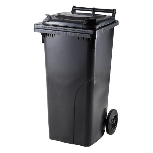120 literes műanyag hulladéktároló-fekete