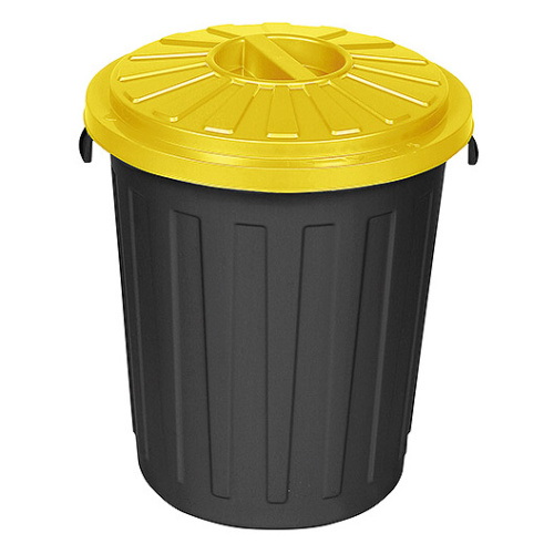 Műanyag hulladéktároló sárga fedéllel 24 l