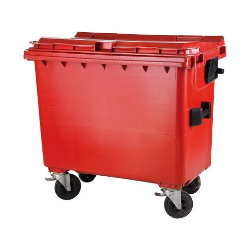 770 literes műanyag konténer - piros