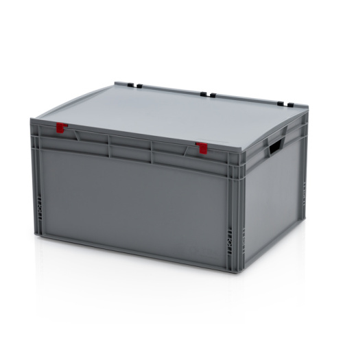 EURO műanyag tároló doboz 800x600x435 mm fedéllel
