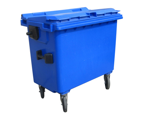 660 literes műanyag konténer - kék