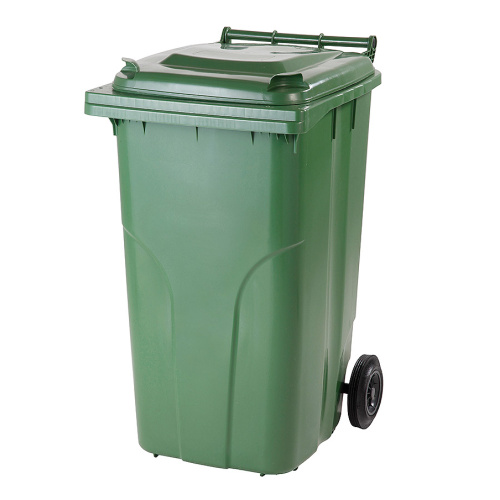 240 literes műanyag hulladéktároló-zöld
