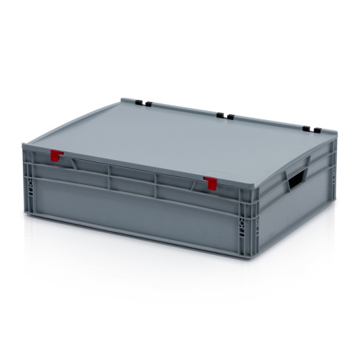 EURO műanyag tároló doboz 800x600x235 mm fedéllel