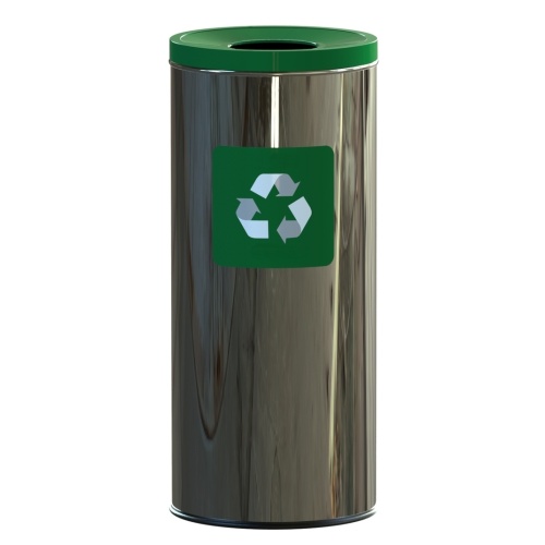 Rozsdamentes szelektív hulladéktároló-zöld