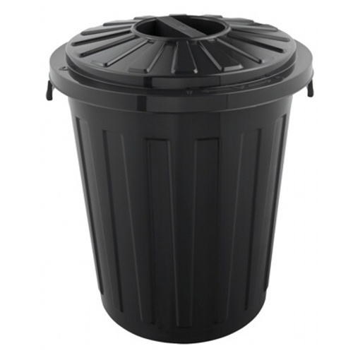 Műanyag hulladéktároló fekete fedéllel 24 l