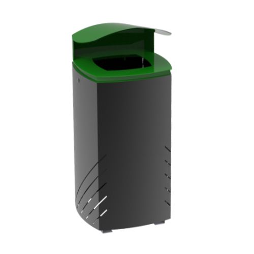 Kültéri hulladékgyűjtő MIELEK M - zöld fedéllel