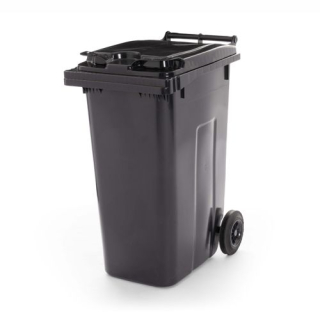 180 l műanyag hulladéktároló-fekete